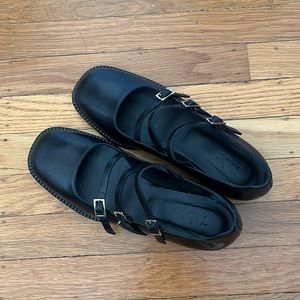 *NEW Tibi Black Triple Buckle Mary Jane’s in 38